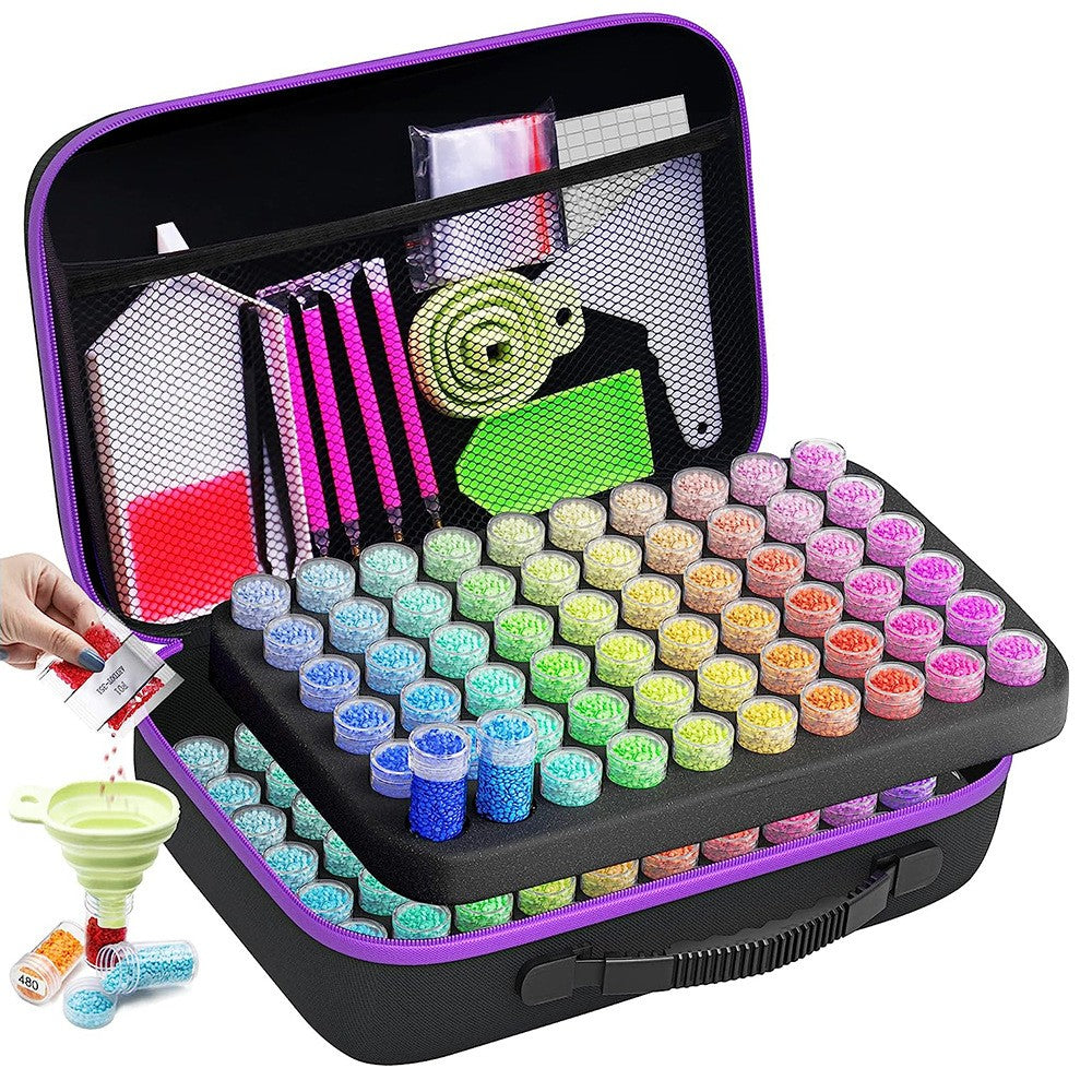 Diamond Painting Opbergkoffer - 120 Vaks - Complete Opbergset voor Steentjes
