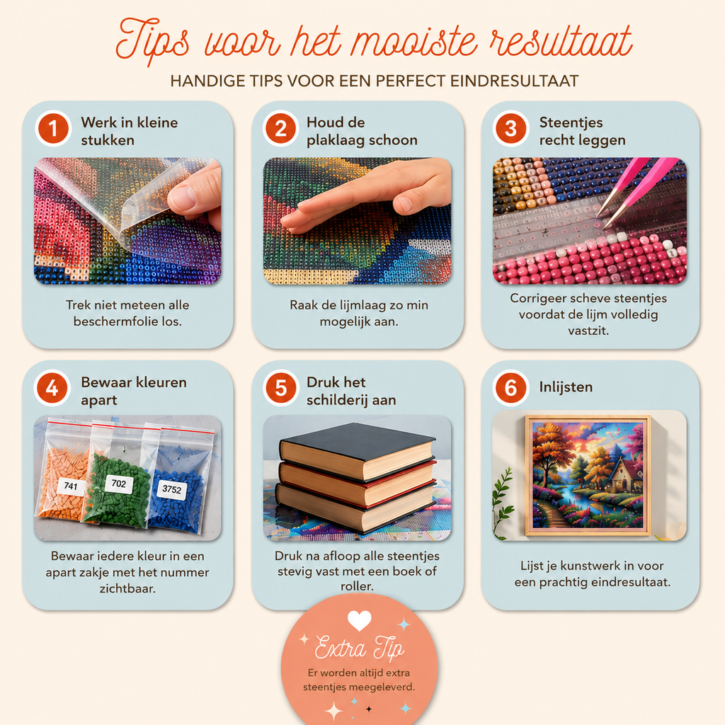 Tips voor het mooiste diamond painting resultaat