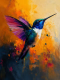 Diamond Painting Kleurrijke Kolibrie