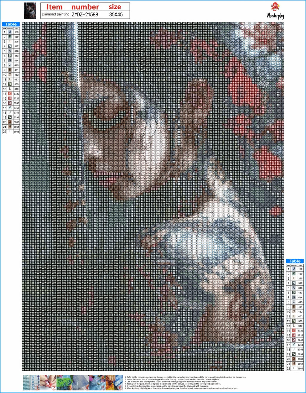 Diamond Painting Vrouwelijk Portret - canvas ontwerp