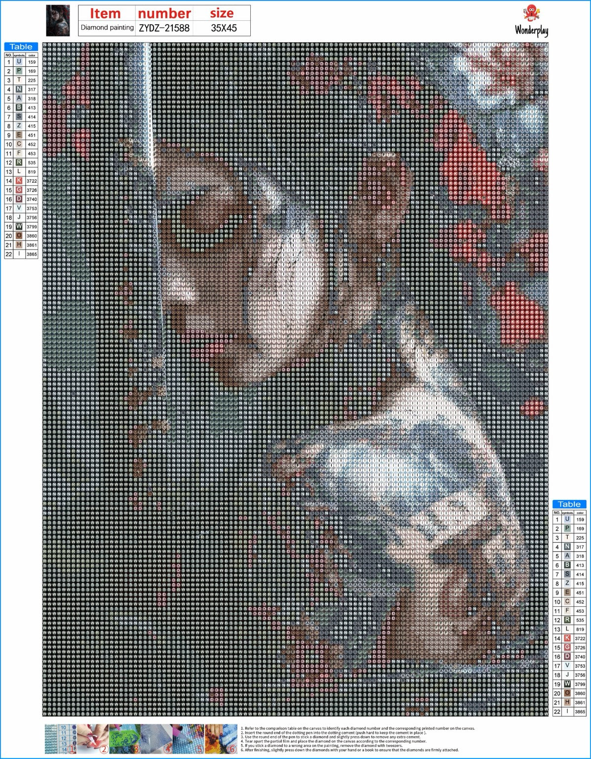 Diamond Painting Vrouwelijk Portret - canvas ontwerp